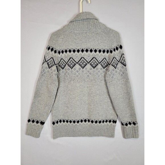 Telluride Clothing Co. Lambswool Blend Cardigan Sweater Mens Medium Fair Isle - Picture 2 of 8